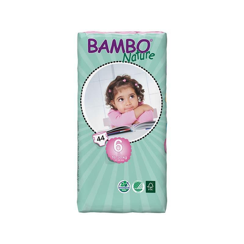 丹麦原装BAMBO Nature班博自然系列 宝宝婴儿透气纸尿裤尿不湿 6号44片16-30KG图片