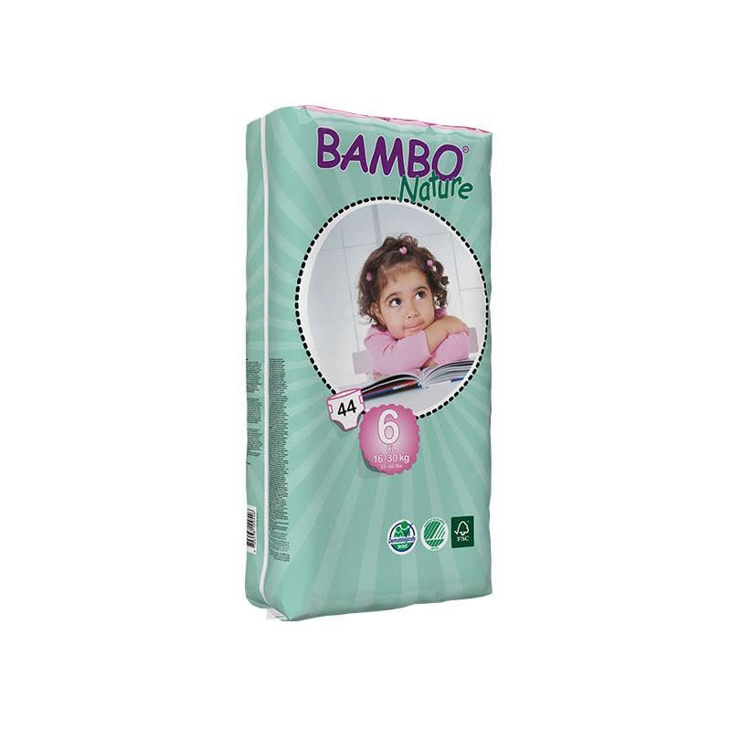 丹麦原装BAMBO Nature班博自然系列 宝宝婴儿透气纸尿裤尿不湿 6号44片16-30KG图片
