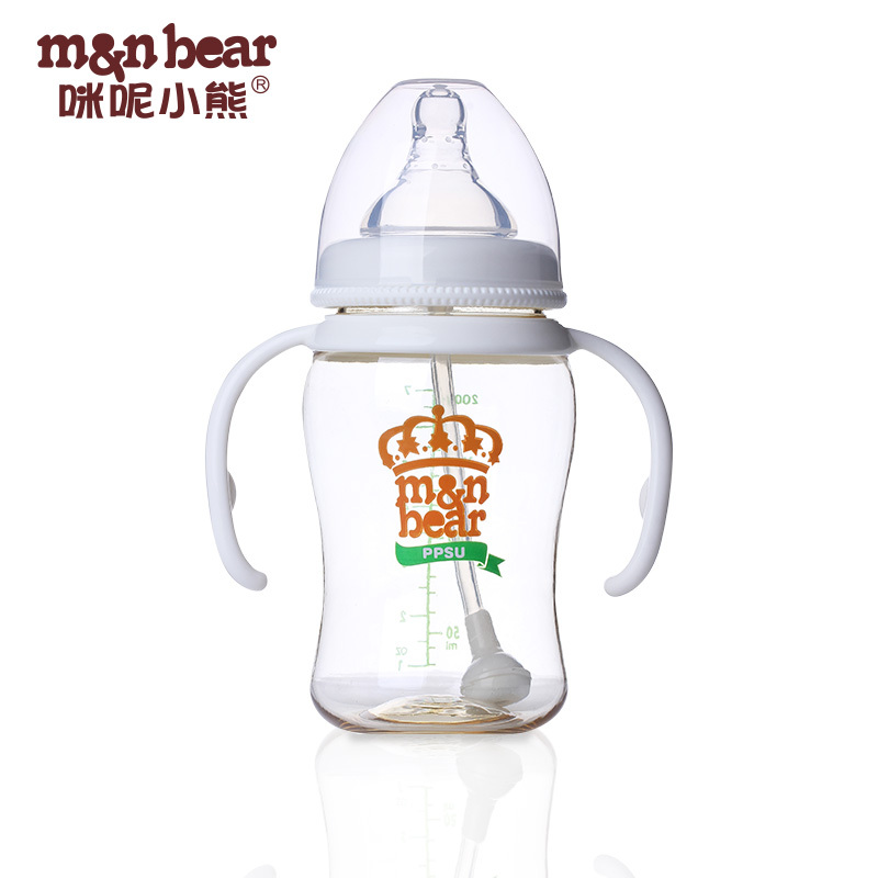 咪呢小熊 M&N BEAR 握把宽口自动PPSU奶瓶200ml/7oz