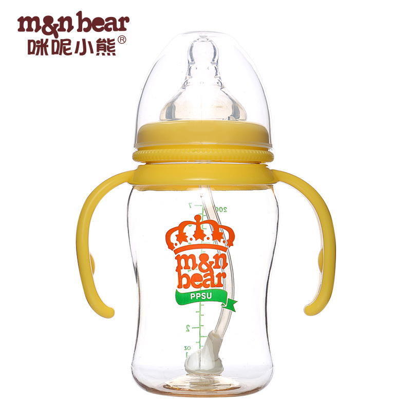 咪呢小熊 M&N BEAR 握把宽口自动PPSU奶瓶200ml/7oz