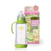 咪呢小熊握把标准口径防烫抗爆双层玻璃奶瓶200ml