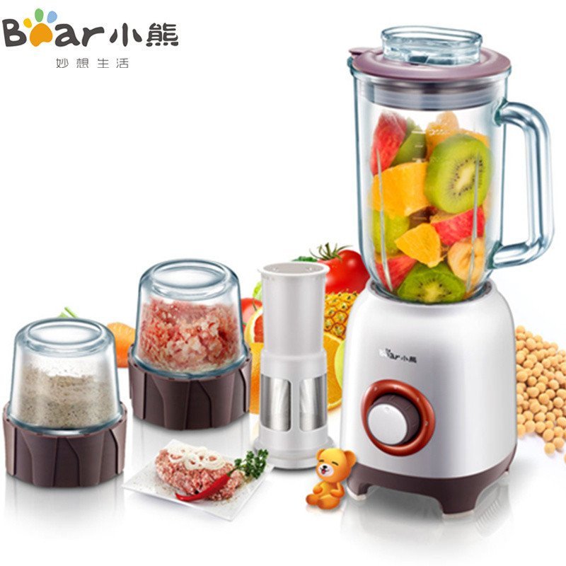 小熊(Bear) 料理机LLJ-A12A1 旋钮式简易操控 三档安全漏电保护 搅拌机 婴儿辅食机 家用绞肉干磨机