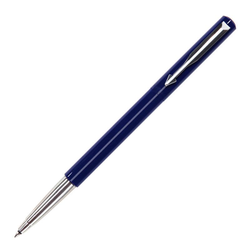派克PARKER 签字笔 威雅蓝色胶杆宝珠笔 学生办公通用日常书写拔帽式佩戴0.7mm黑色水性宝珠笔芯图片