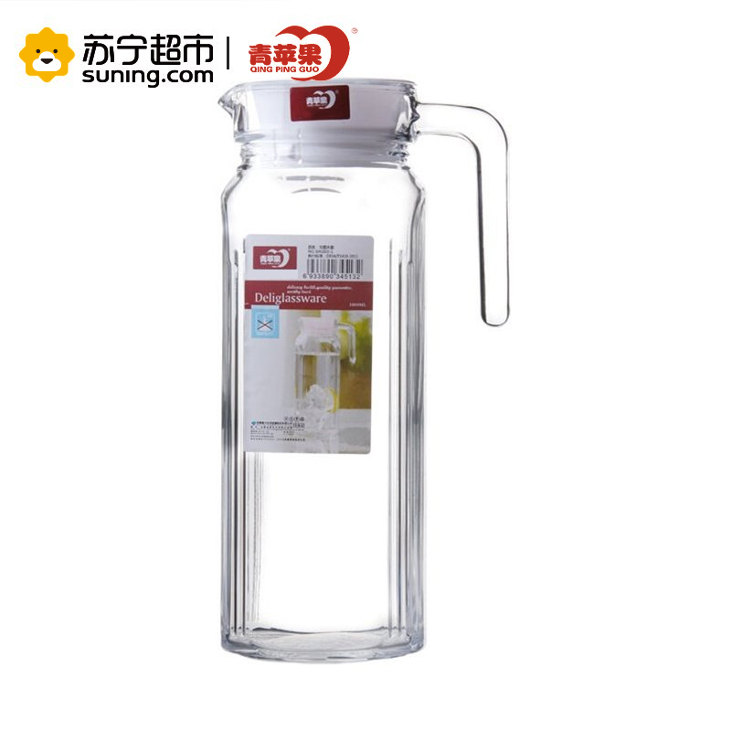 青苹果玻璃冷水壶无铅透明凉水壶家用玻璃果汁壶创意水瓶水具扎壶EH1005-1