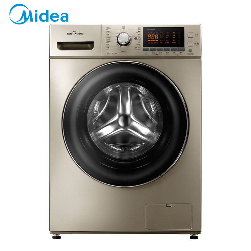 美的洗衣机(Midea)MD80-1405DQCG 8公斤 快净系统配置 高温自洁健康洗 变频节能静音 家用 金色