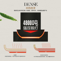 三禾炒锅平底锅不粘炒锅无油烟锅燃气电磁炉通用锅具加厚32cm