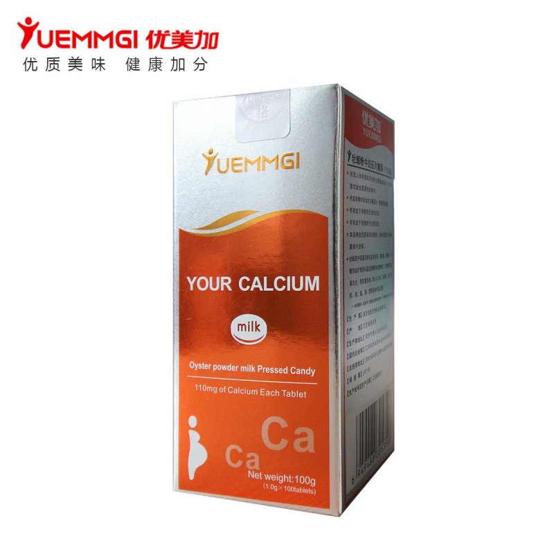 优美加优优钙牡蛎粉酸奶味牛奶咀嚼片(妈妈)100g