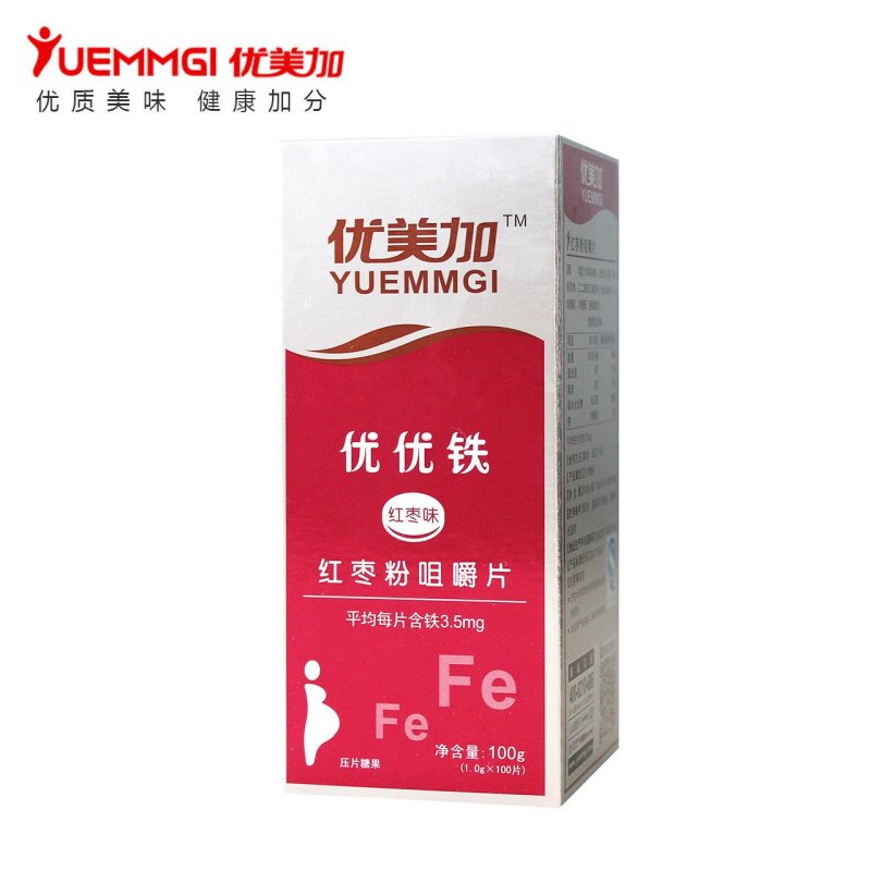 优美加优优铁红枣味咀嚼片(妈妈)100g
