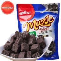 马来西亚进口马奇新新香草味夹心巧克力威化饼干180g