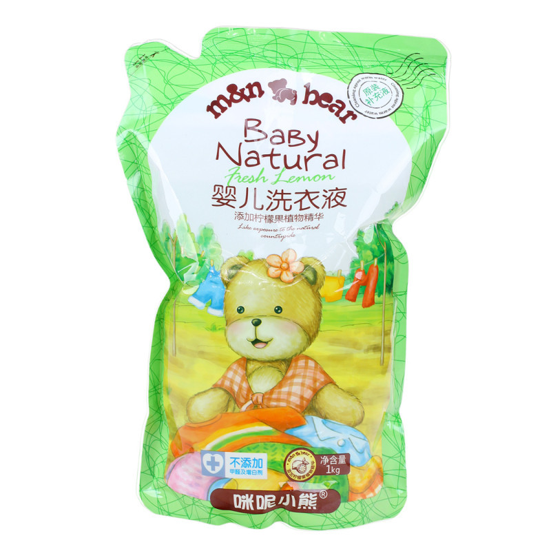 咪呢小熊婴儿洗衣液1000g 袋装有香味