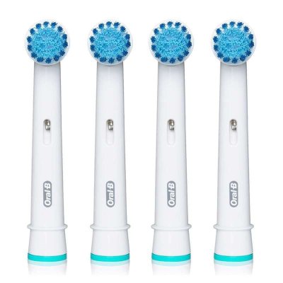 博朗(BRAUN)欧乐B(Oralb)电动牙刷头 4支装 柔软型 适配成人2D/3D全部型号 EB17-4 德国进口