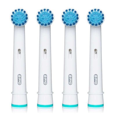 博朗(BRAUN)欧乐B(Oralb)电动牙刷头 4支装 柔软型 适配成人2D/3D全部型号 EB17-4 德国进口