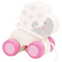[苏宁红孩子]木玩世家 拖拉小动物-绵羊 BH3204E 木制儿童学步爬行 生日礼物