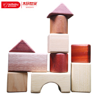 木玩世家 大地 桌面游戏 大块积木 原色原木进口木质玩具 3-6岁 生日礼物