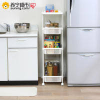 爱丽思IRIS 多层环保树脂厨房收纳手推车置物架MKW-4W