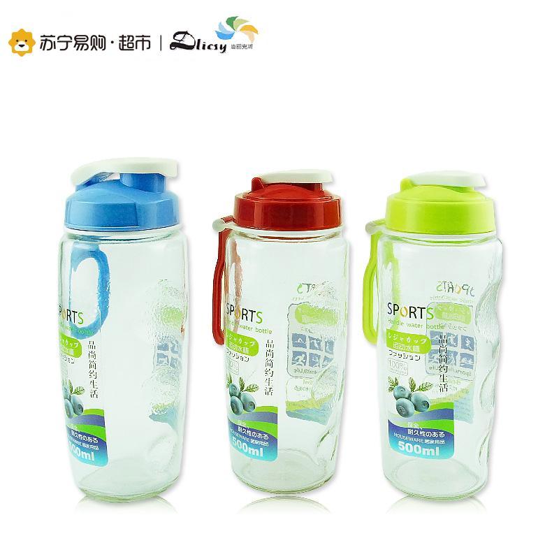 [苏宁易购超市]迪丽克斯运动玻璃水杯(500ML)JY1628