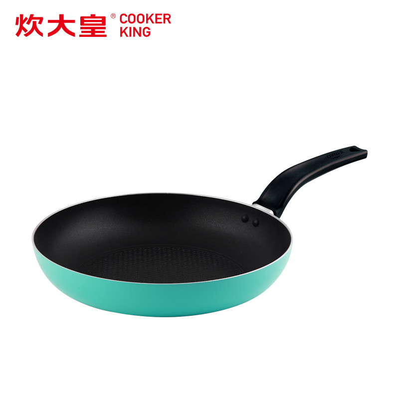 炊大皇(COOKER KING) 煎锅 WG44242 简装压花煎盘（绿色）煎锅平底锅锅具26cm