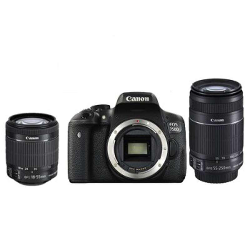 佳能(Canon) EOS 750D双镜头单反套机(18-55mm/55-250mm)入门级 数码单反相机
