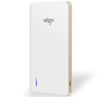 爱国者(aigo) 移动电源 N6 聚合物电芯 10000毫安 双USB输出 LED强光手电 充电宝 白色金边