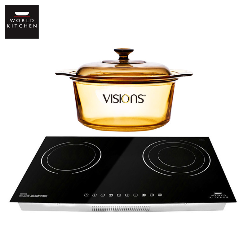 康宁蓝光微晶双孔嵌入式电陶炉 双孔电陶炉+VSD3.5