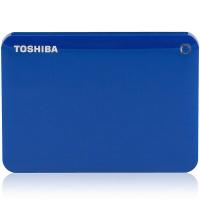 [赠硬盘包]东芝(TOSHIBA)V8 CANVIO高端分享系列1TB 移动硬盘 2.5英寸USB3.0 神秘蓝