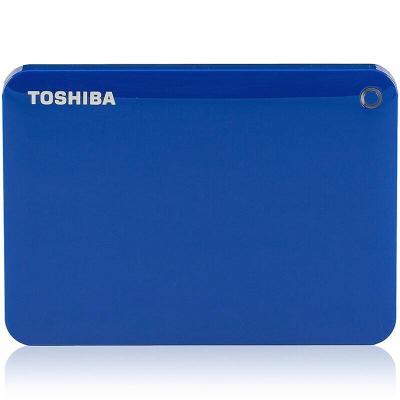 [赠硬盘包]东芝(TOSHIBA)V8 CANVIO高端分享系列1TB 移动硬盘 2.5英寸USB3.0 神秘蓝