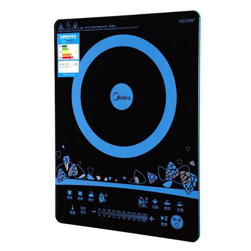 美的(Midea)WH2103 全新匀火一键通滑控静音电磁炉(赠汤锅+炒锅)