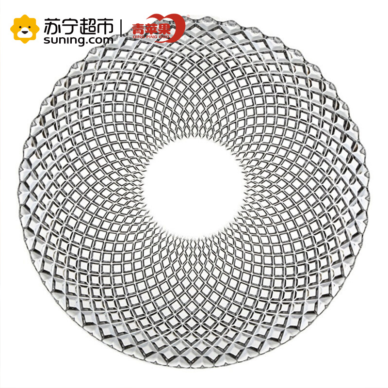 [苏宁超市]青苹果 清扬玻璃果盘 EQ2002-2