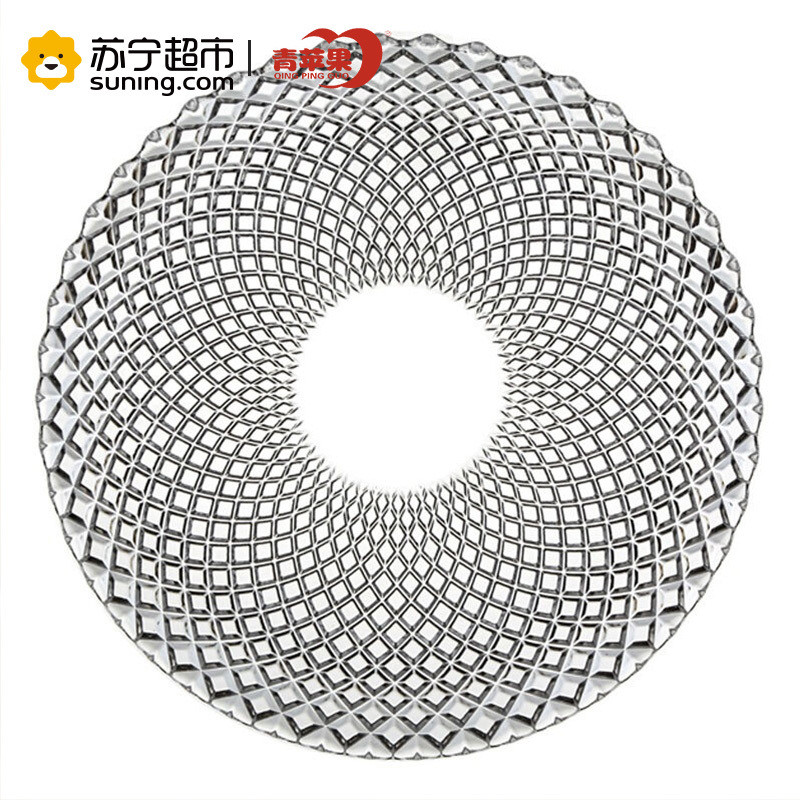 [苏宁超市]青苹果 清扬玻璃果盘 EQ2002-2
