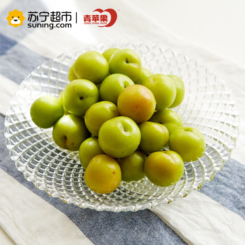 [苏宁超市]青苹果 清扬玻璃果盘 EQ2002-2