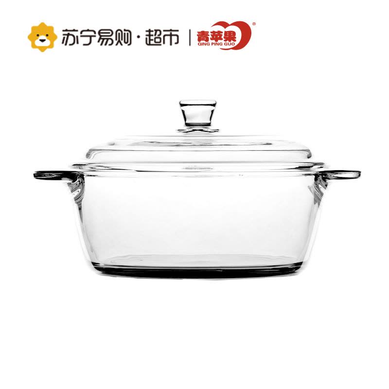 青苹果 钢化玻璃煲 1L 带盖图片