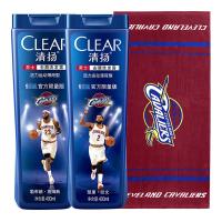 清扬男士去屑洗发套装活力运动薄荷型NBA限量骑士队套装(詹姆斯400ml+欧文400ml)+骑士队浴巾