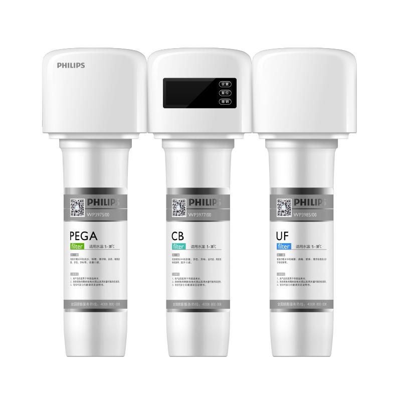 飞利浦 Philips 家用净水器 超滤直饮厨房自来水前置过滤器智能净水机 WP4161/01