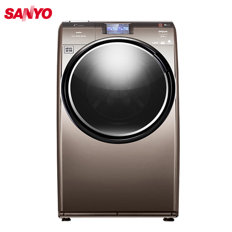 三洋(SANYO)DG-L8033BHCT 8公斤全自动变频烘干一体斜式滚筒洗衣机(摩卡金)
