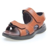 亨达孝亲摔纹牛皮胶粘男夏鞋91441003307