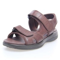 亨达孝亲摔纹牛皮胶粘男夏鞋91441003305