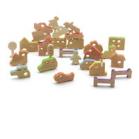 木玩世家 城市物语 i4001 韩版平衡积木 儿童益智木制玩具 生日礼物