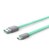 羽博 K1 80厘米安卓通用USB数据线 平板手机移动电源充电线 清新绿