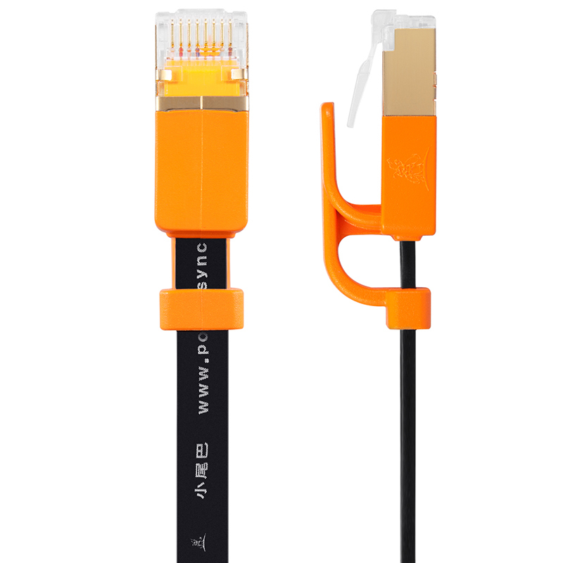 包尔星克(PowerSync)CAT7-KFMG10-3系列 七类网线 7类扁平屏蔽双绞千兆镀金纯铜 耐摇摆