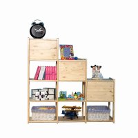 迪士尼 实木儿童储物柜 酷漫居芬兰松书架 组合柜 松木组合柜