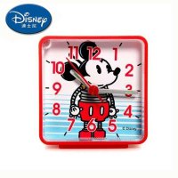 disney迪士尼儿童卡通小闹钟 扫秒 米妮可爱贪睡带灯 语音提示