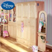 迪士尼 酷漫居 进口芬兰松衣橱 迪士尼松木家具 儿童收纳三门衣柜