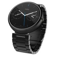 Moto 360 Android Wear (黑色金属表带)