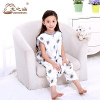 龙之涵 婴儿纱布睡袋纯棉 宝宝可分腿夏凉睡袋 薄款防踢被夏季