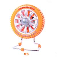 普润 创意仿真汽车轮胎充电式迷你风扇 便携式USB车轮强力小风扇 橙色(ED9109)