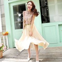 苏醒的乐园 半身裙夏 2015新款韩版女装优雅修身沙滩长裙