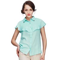 PAGE ONE/佩吉专柜正品 欧美时尚纯色翻领女装衬衫 PB169300121