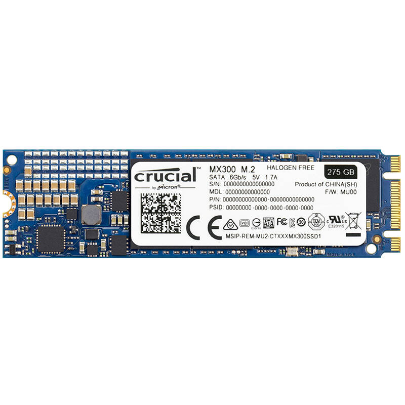 英睿达(Crucial)MX300系列275G SSD固态硬盘M.2