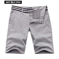 短裤全棉超细条织带腰头休闲短裤X0122015