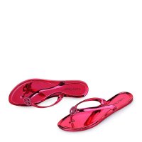 女 玫红 Delicate电镀工艺水晶夹脚拖鞋L15AT140-1